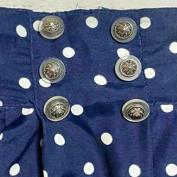 Vintage 1990s High Waisted Pleated Polka Dot‎ Mini Skirt VTG Made in USA - Picture 4 of 13